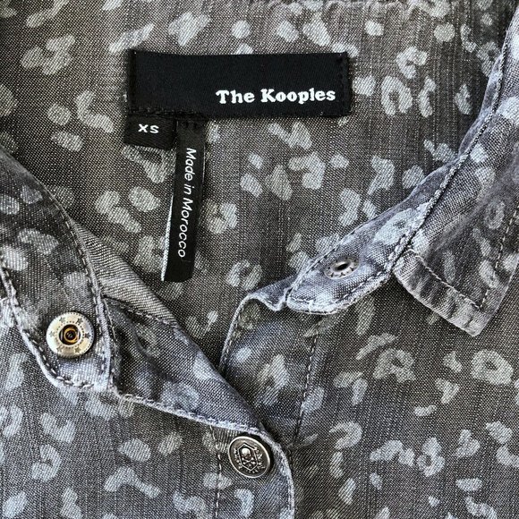 The Kooples Micro Acid Leopard Print Shirt - Picture 6 of 7